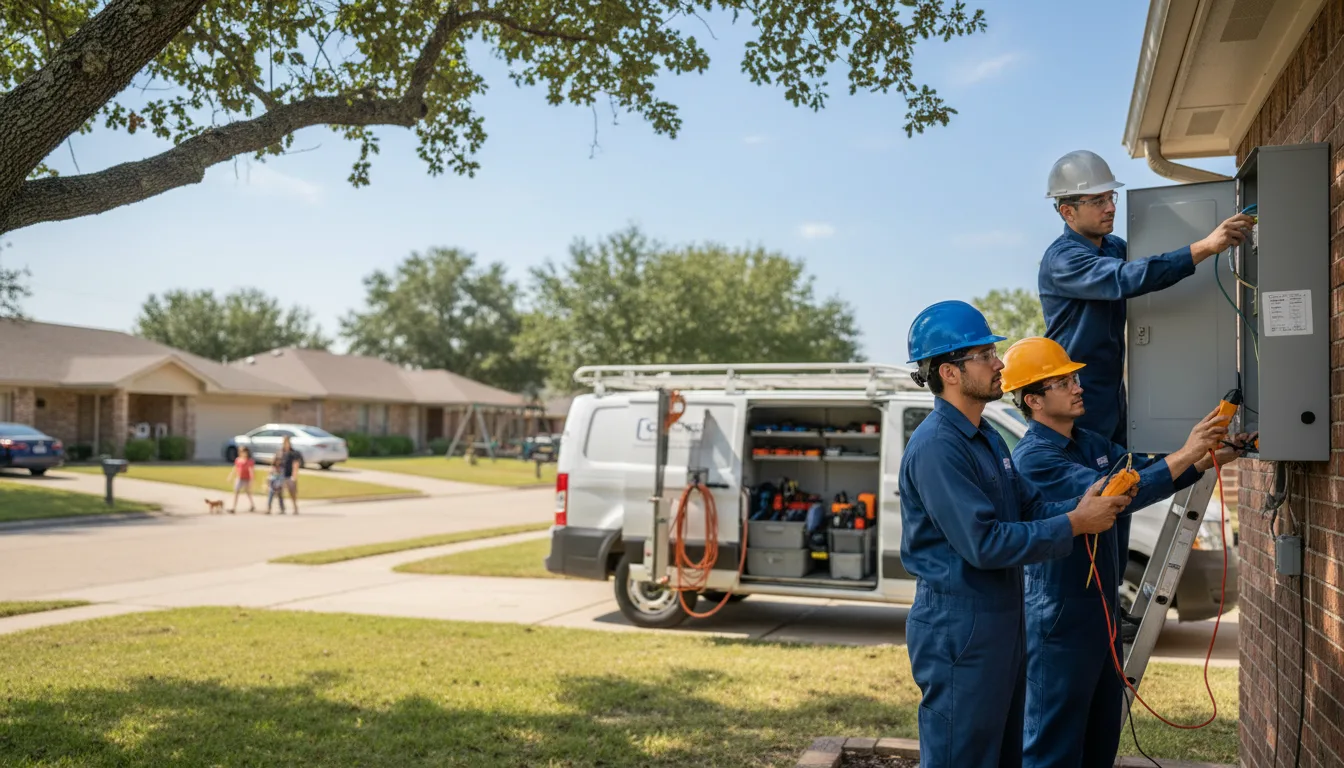 Certified electrician providing emergency electrical services in Byars, OK